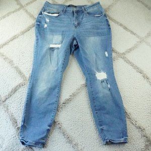 Judy Blue Skinny Fit Jeans Womens 18W Distressed Blue Denim